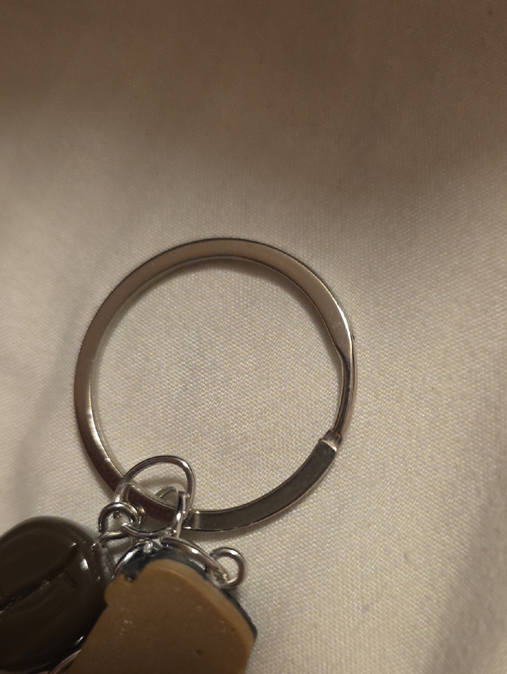 Brown Teddy Bear & Coffee Charm Keychain - Picture 11 of 12